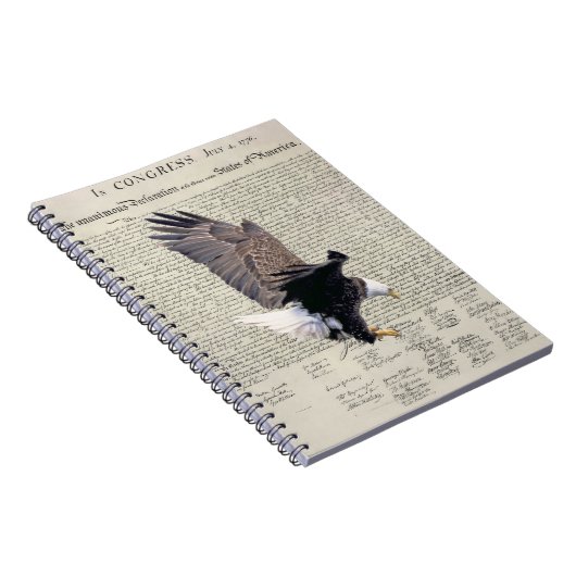 Declaration of Independence Bald Eagle Notebook ノートブック (右側)
