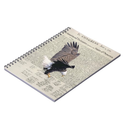 Declaration of Independence Bald Eagle Notebook ノートブック (左側)