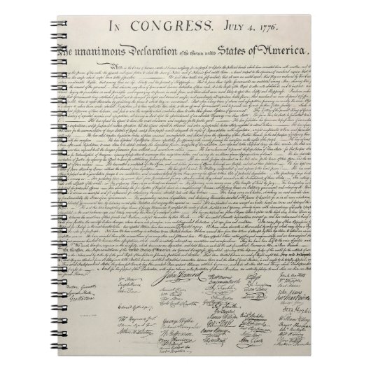 Declaration of Independence Notebook ノートブック (正面)