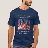 Declaration of Independence on Back July 4th 1776 Tシャツ (正面)