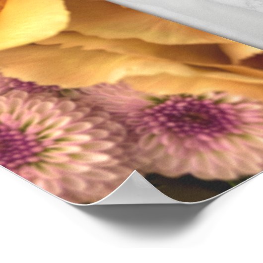 Declaration of Love Yellow Rose Picture Poster ポスター (角)