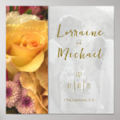 Declaration of Love Yellow Rose Picture Poster ポスター (正面)