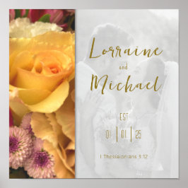 Declaration of Love Yellow Rose Picture Poster ポスター