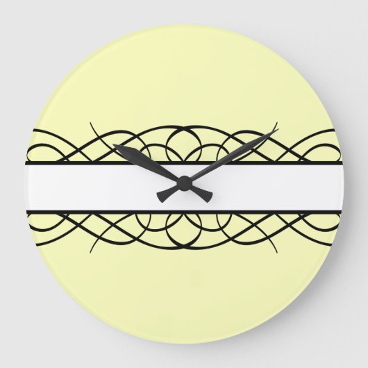 Decoのアイボリーの華麗さ ラージ壁時計 (正面)