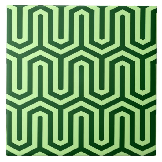 Decoのエジプトのモチーフ-マツ緑 タイル (正面)