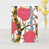 Decoのハート カード (黄色い花)