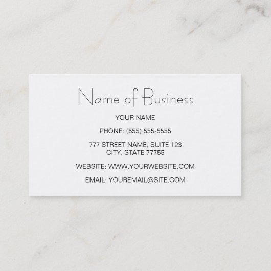 Decoのモダンな美容師 名刺 (裏面)