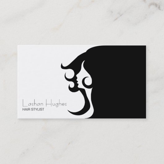 Decoのモダンな美容師 名刺 (正面)