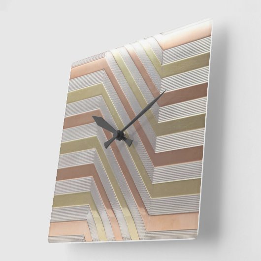 Decoの幾何学的な時計 スクエア壁時計 (傾斜)