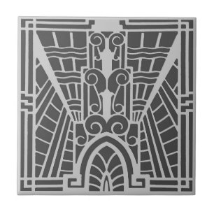 Decoの建築パターン、銀製灰色/灰色 タイル