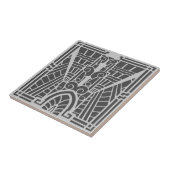 Decoの建築パターン、銀製灰色/灰色 タイル (側面)