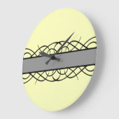 Decoの灰色の華麗さ ラージ壁時計 (傾斜)