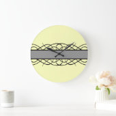 Decoの灰色の華麗さ ラージ壁時計 (ホーム)