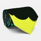 Decoの黒く及び黄色のタイ ネクタイ (ロール)