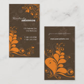 Decoは渦巻の自然に素朴な芸術のプロフィールカードを残します 名刺 (正面/裏面)