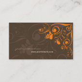 Decoは渦巻の自然に素朴な芸術のプロフィールカードを残します 名刺 (裏面)