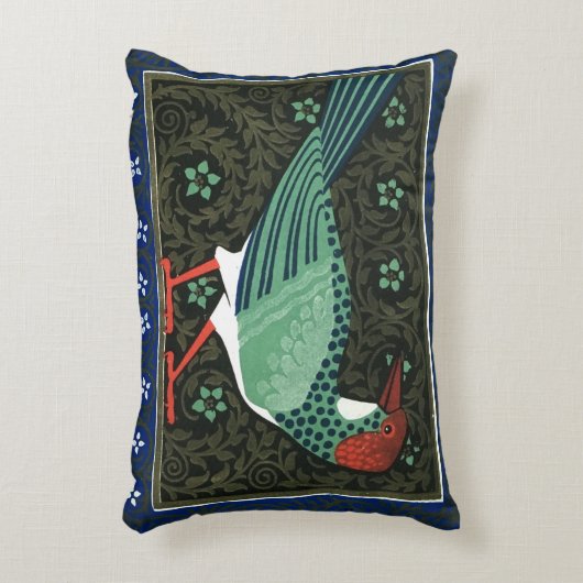 Decoは絵を描きました鳥の枕16"をx12 " アクセントクッション (正面(垂直))