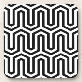 Decoエジプトのモチーフ – 白黒 コースター (正面)