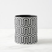 Decoエジプトのモチーフ – 白黒 マグカップ (中央)