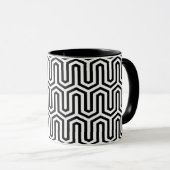 Decoエジプトのモチーフ – 白黒 マグカップ (正面右)