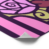 Decoバラズインピンク ポスター (角)