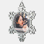 Decoフレームフォト スノーフレークピューターオーナメント (右)