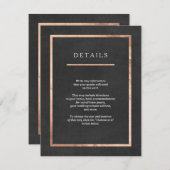Decoモダンバラ金ゴールドとブラック結婚の挿入カード エンクロージャーカード (正面/裏面)