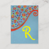 DECOモノグラムオレンジブルーイエロー 名刺 (裏面)