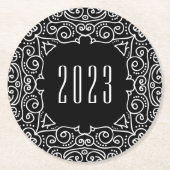 Deco新年| 2017大晦日のパーティー ラウンドペーパーコースター (正面)