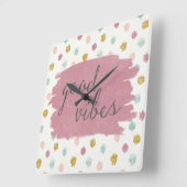 Deco柔らかいIVの|よい感情 スクエア壁時計 (傾斜)