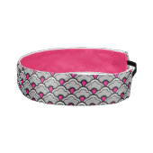 Deco 中国の Scallops、グレー/グレー、ブラックとピンク アスレチックヘッドバンド (右)