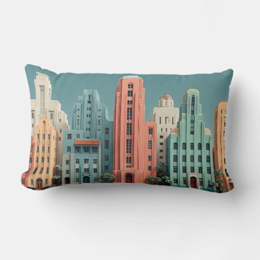Deco Architecture Dreamscape ランバークッション (正面)