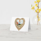 Deco Boy with Letter Valentine カード (黄色い花)