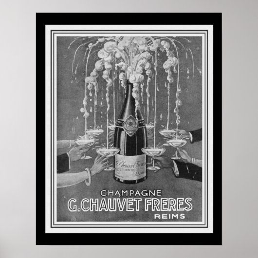 Deco Chauvet Freres Champagne Ad 16 x 20 ポスター (正面)