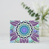 Deco Fandangoの紫と青 ポストカード (スタンド正面)