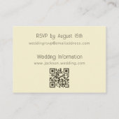 Deco Gold Framed Vintage Lily Wedding Cream エンクロージャーカード (裏面)