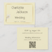 Deco Gold Framed Vintage Lily Wedding Cream エンクロージャーカード (正面/裏面)