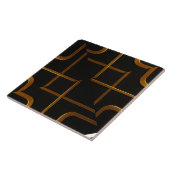 Deco Grid Black Gold Luxury Geometric Bathroom Til タイル (側面)
