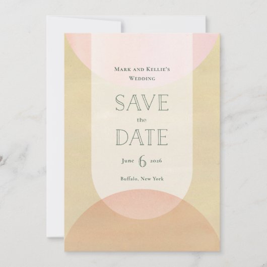 Deco-inspired Save the Date セーブザデート (正面)