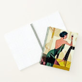 Deco Lady in Green モダン Art Journal ノートブック (内部)