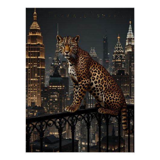 Deco Leopard: Art Deco Elegance ポスター (正面)