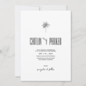 Deco Palm ・ミニマルなBoho Chic ・目的地 招待状 (正面)