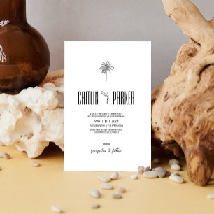Deco Palm ・ミニマルなBoho Chic ・目的地 招待状