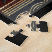 Deco Pattern With Flower And Spire ジグソーパズル (側面)