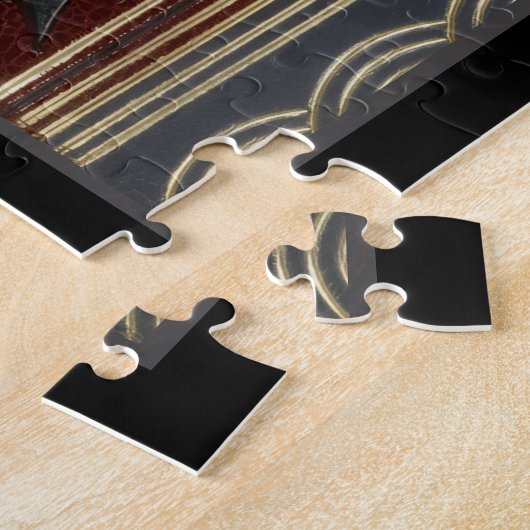 Deco Pattern With Flower And Spire ジグソーパズル (側面)