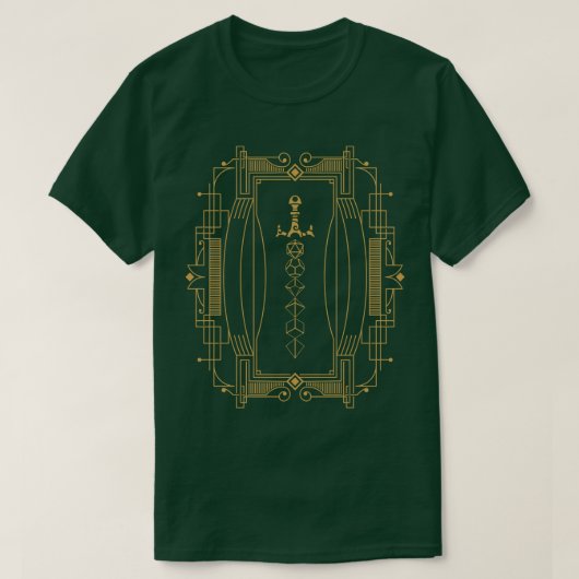 Deco Polyhedral Dice Sword 20s Tシャツ (デザイン正面)
