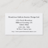 Deco Retro Swirl Lime Companyの名刺 名刺 (裏面)