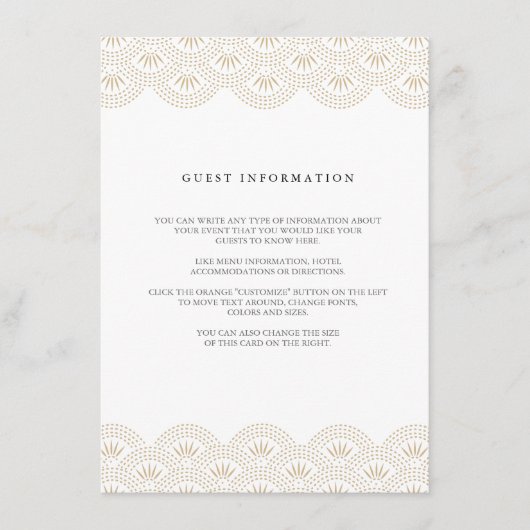 Deco Seigaihaの結婚挿入カード エンクロージャーカード (正面)