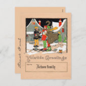 Deco yuletideクリスマスキャロラーポストカード シーズンポストカード (正面/裏面)