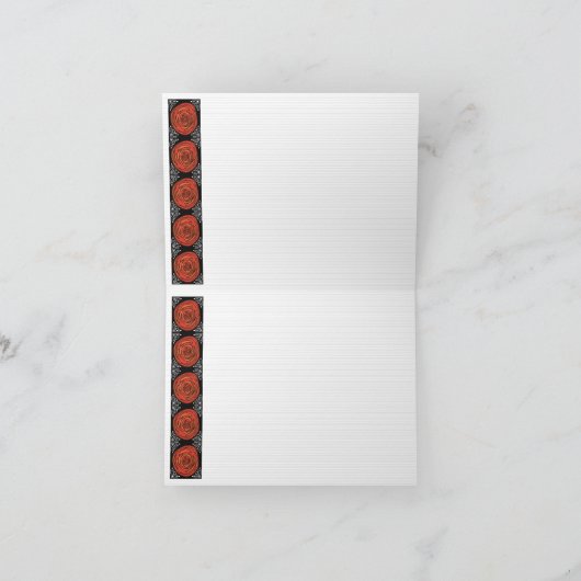 Decofiedのバラ(両方からのありがとう) サンキューカード (内部)